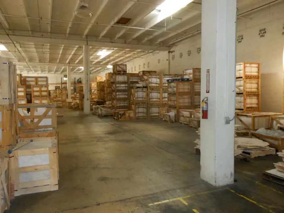 Coral Classics warehouse stone product display