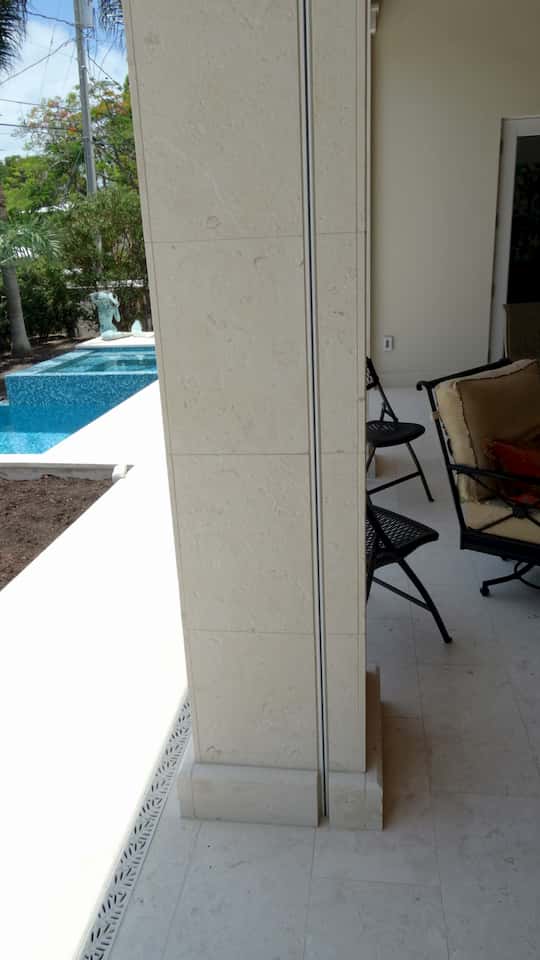 Ocean Reef White column cladding installation
