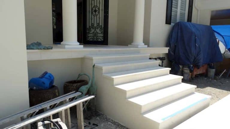 Ocean Reef White steps and risers installation
