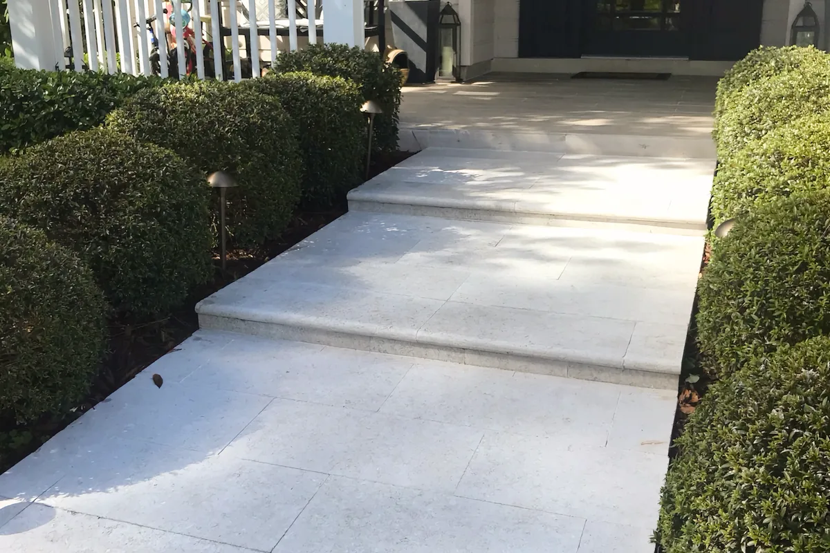 Oyster Grey shell stone installation